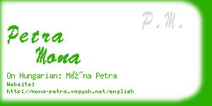 petra mona business card
